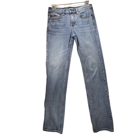 Rank 45 Mens Denim Jeans 32x34 Straight Leg Classic Cowboy Medium Wash Stretch - Picture 1 of 16